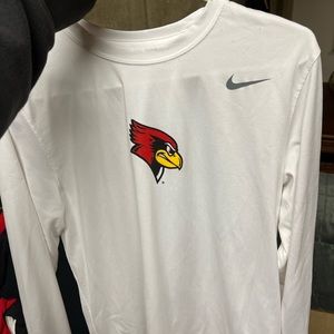 White Nike dri fit Illinois state long tee